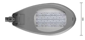 Габаритные размеры светодиодного консольного светильника GALAD Альфа LED