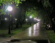 освещение парка светильниками ГТУ Шар венчающий