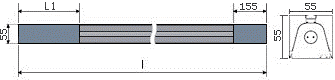 габаритные размеры Модульного светильника ZF